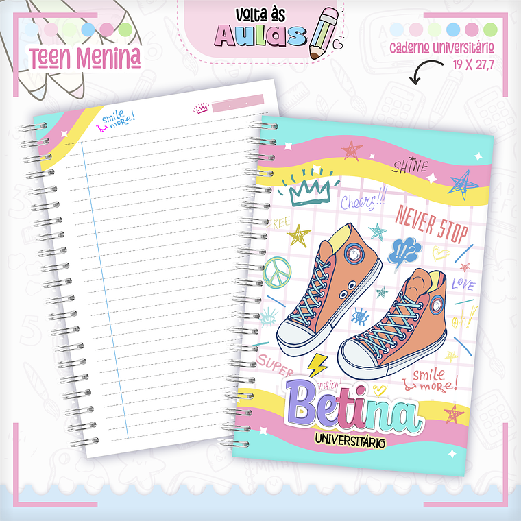Arquivo Encadernação Kit Escolar - Teen Menina  5
