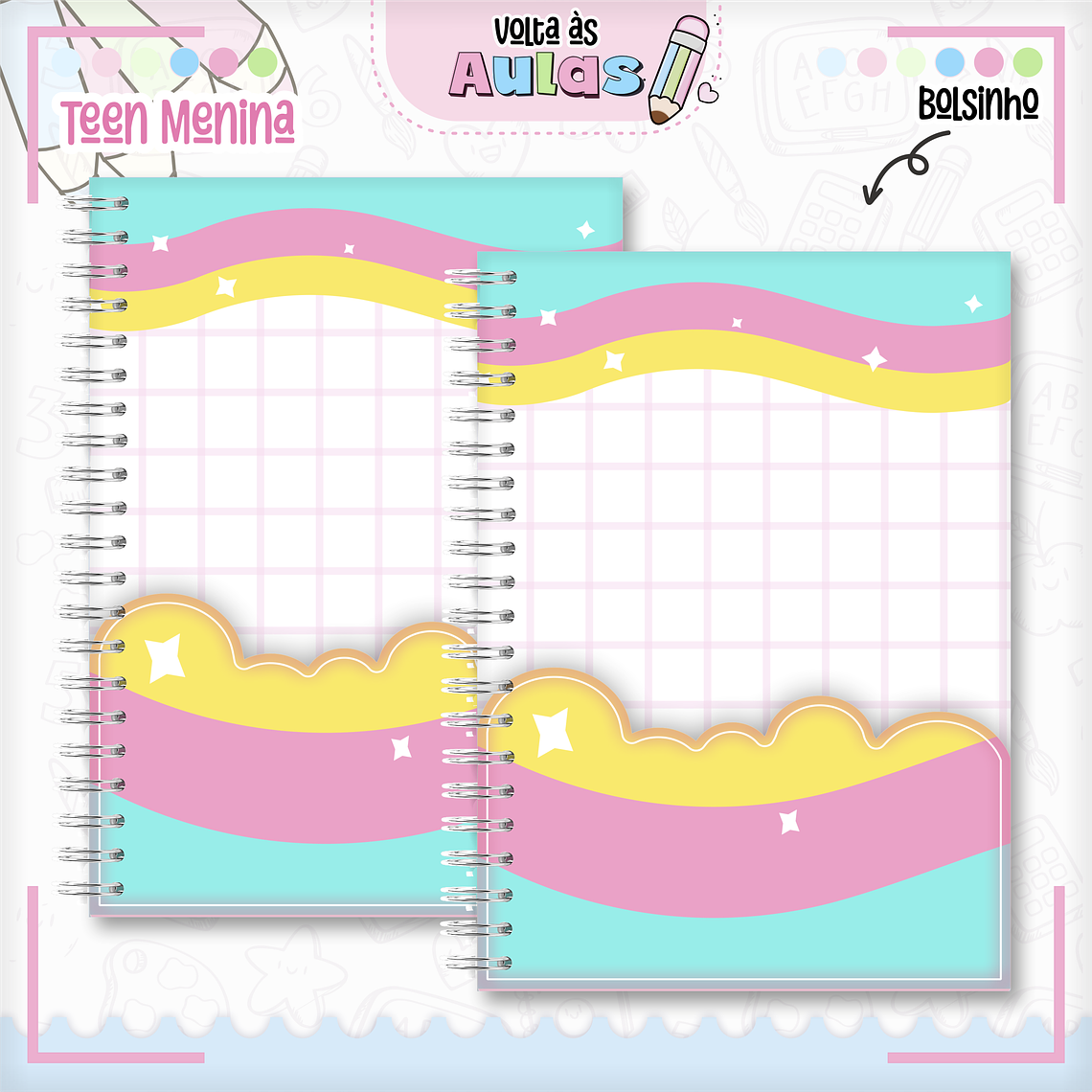Arquivo Encadernação Kit Escolar - Teen Menina  9