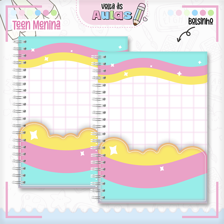 Arquivo Encadernação Kit Escolar - Teen Menina  9