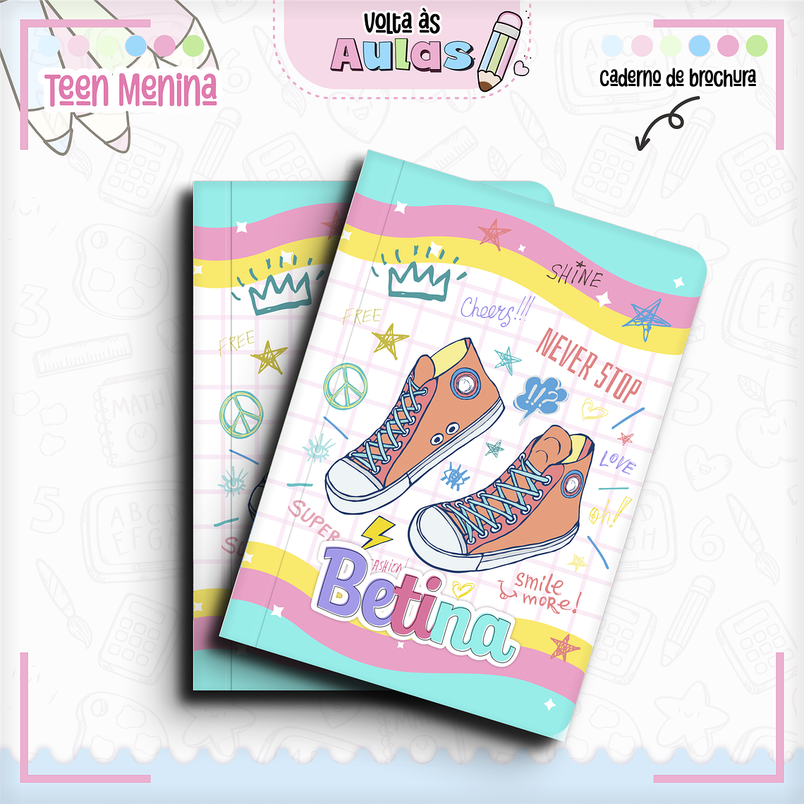 Arquivo Encadernação Kit Escolar - Teen Menina  10