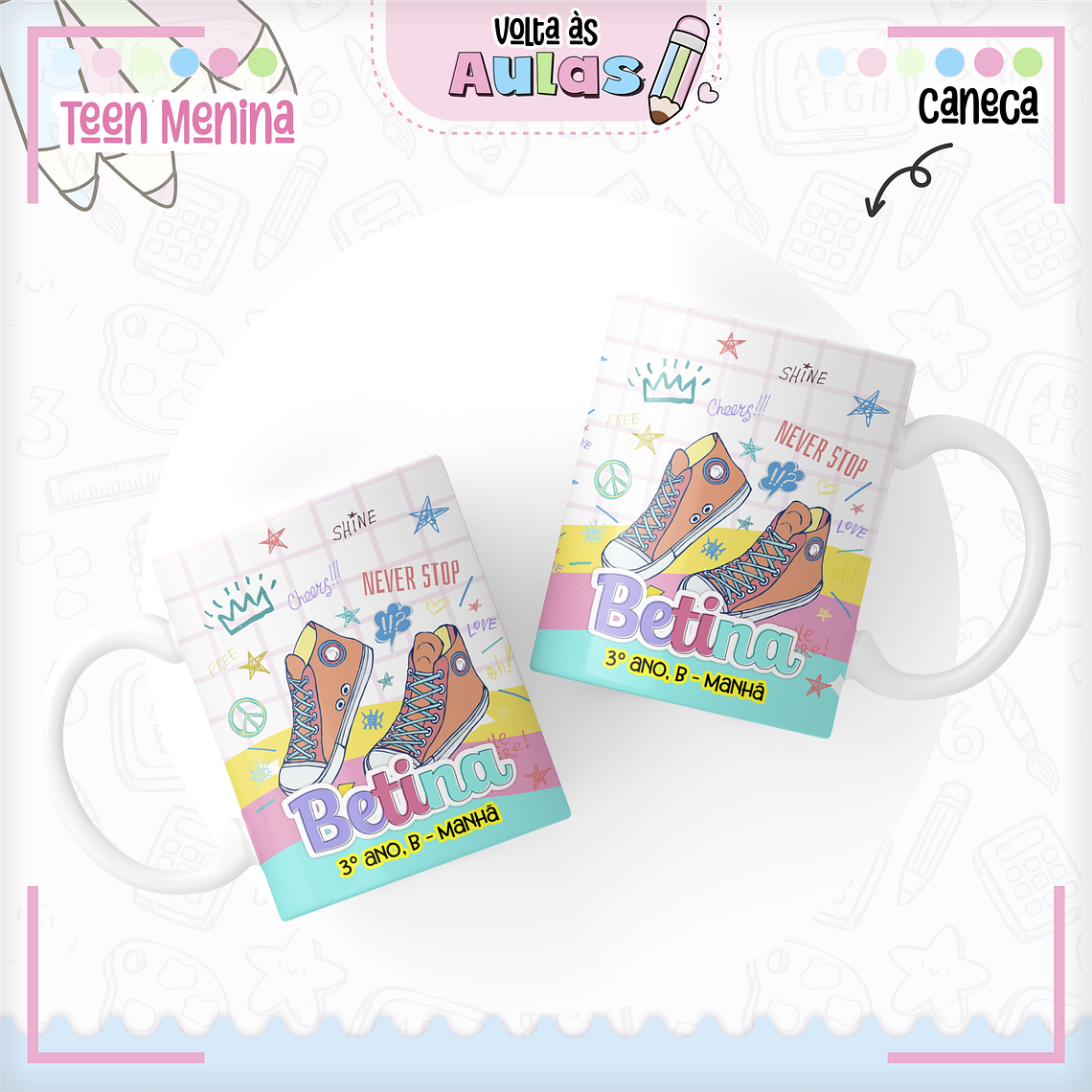 Arquivo Encadernação Kit Escolar - Teen Menina  12