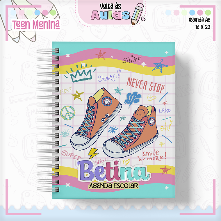 Arquivo Encadernação Kit Escolar - Teen Menina  14