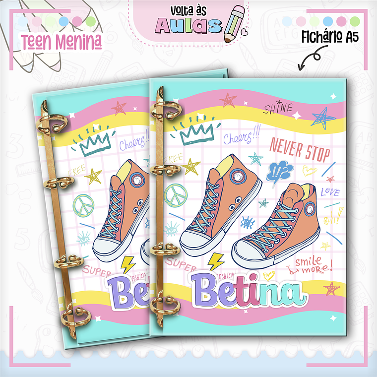 Arquivo Encadernação Kit Escolar - Teen Menina  15