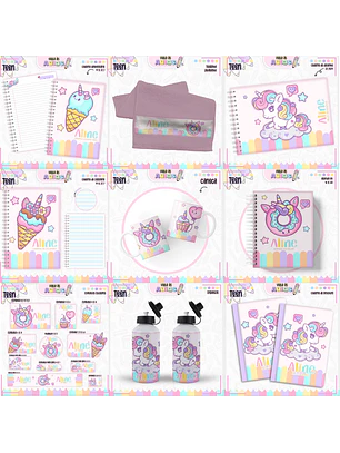 Arquivo Encadernação Kit Escolar - Teen Menina 