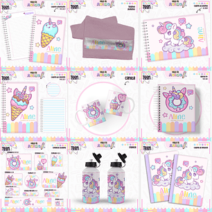 Arquivo Encadernação Kit Escolar - Teen Menina 