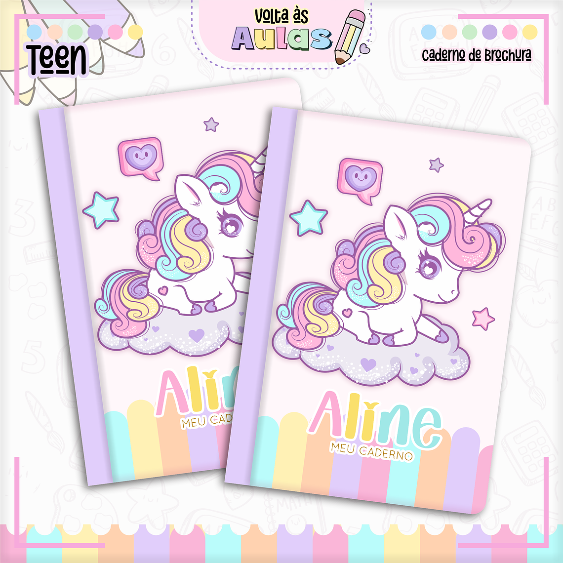 Arquivo Encadernação Kit Escolar - Teen Menina  3