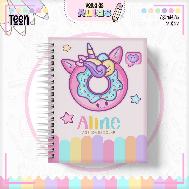 Arquivo Encadernação Kit Escolar - Teen Menina  5