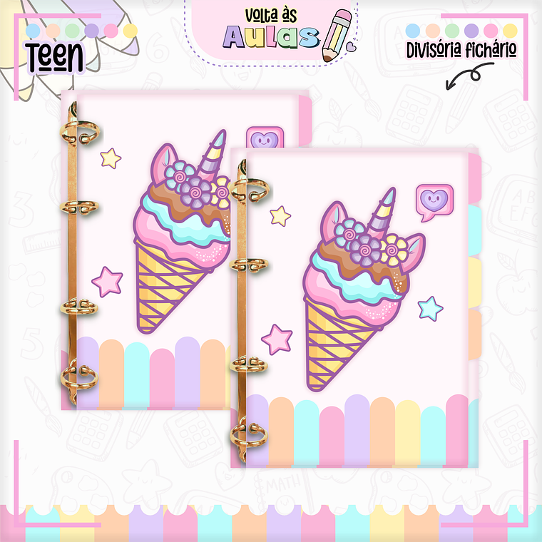 Arquivo Encadernação Kit Escolar - Teen Menina  7