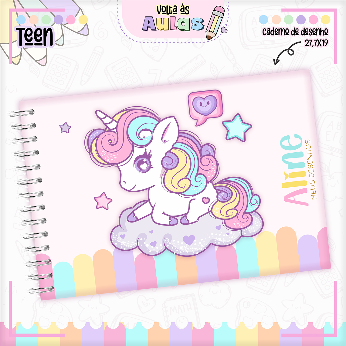 Arquivo Encadernação Kit Escolar - Teen Menina  15