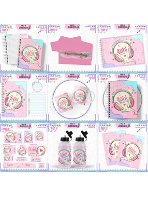 Arquivo Encadernação Kit Escolar - Teen Menina 