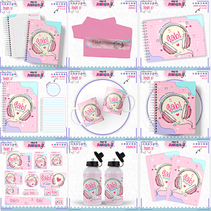 Arquivo Encadernação Kit Escolar - Teen Menina 