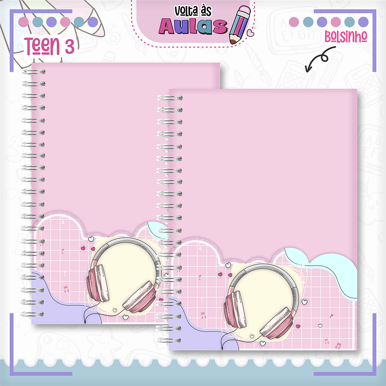 Arquivo Encadernação Kit Escolar - Teen Menina  5