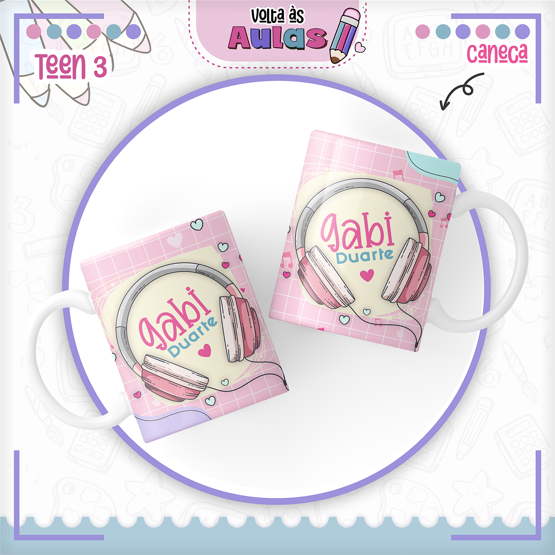 Arquivo Encadernação Kit Escolar - Teen Menina  8