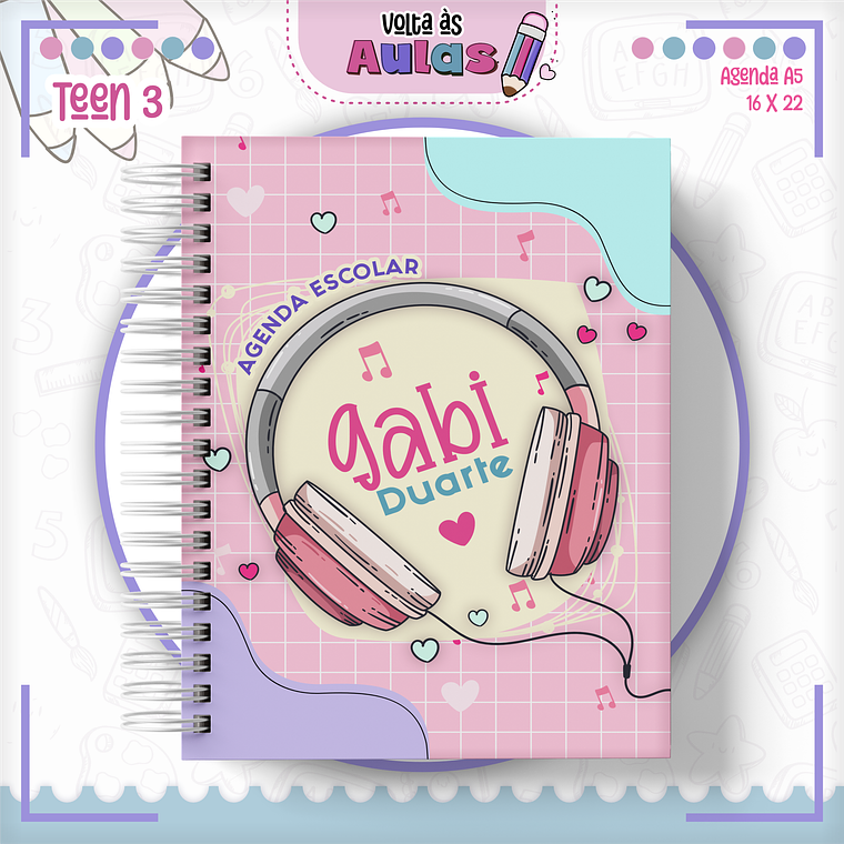 Arquivo Encadernação Kit Escolar - Teen Menina  13