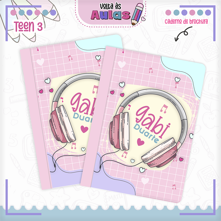 Arquivo Encadernação Kit Escolar - Teen Menina  16