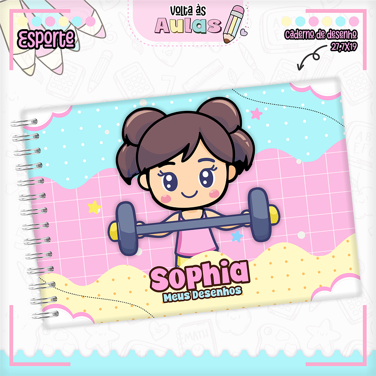 Arquivo Encadernação Kit Escolar - Esportes Menina 4