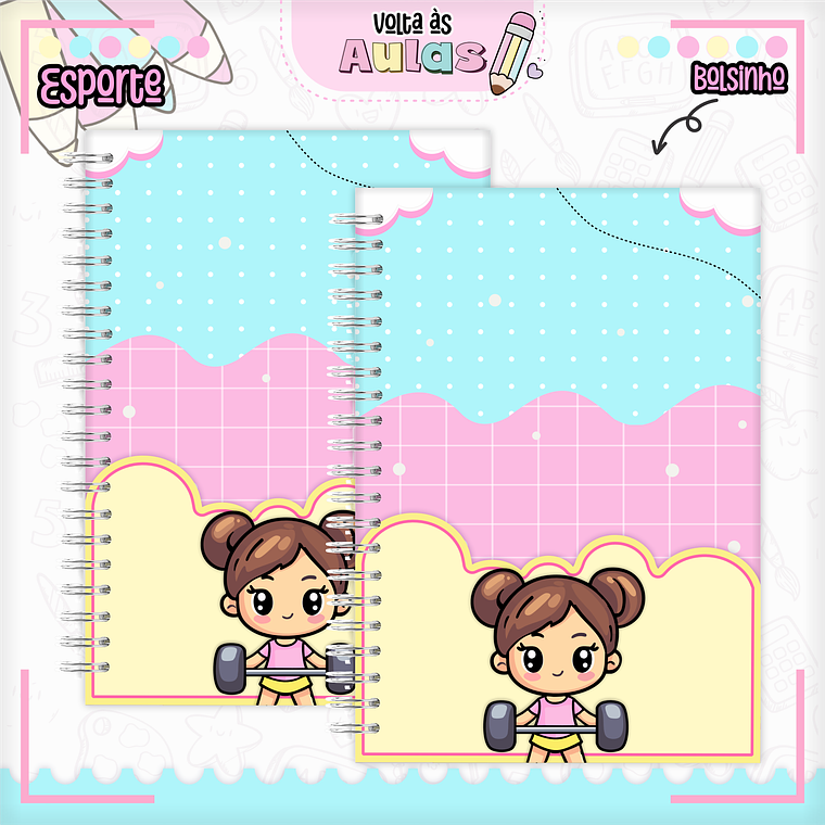 Arquivo Encadernação Kit Escolar - Esportes Menina 5