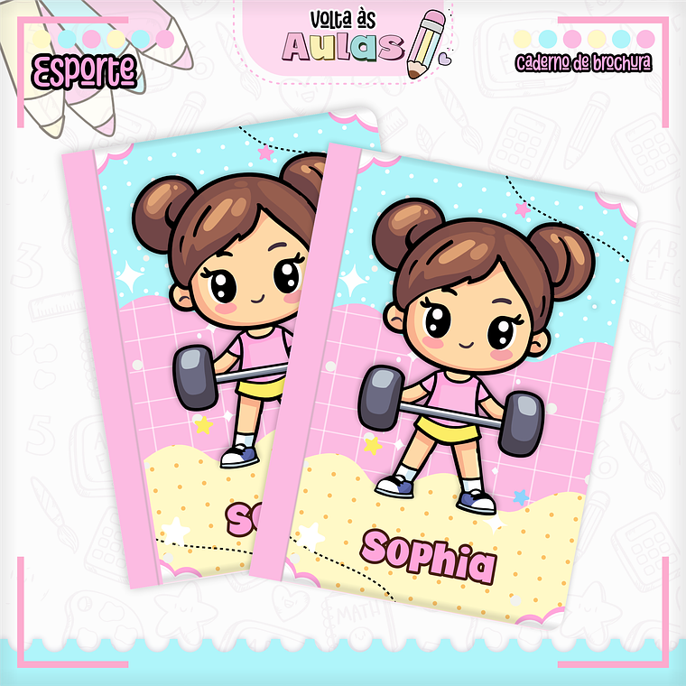 Arquivo Encadernação Kit Escolar - Esportes Menina 6