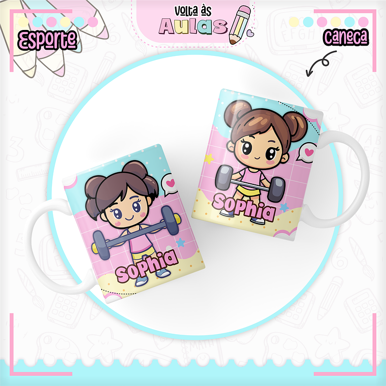 Arquivo Encadernação Kit Escolar - Esportes Menina 9