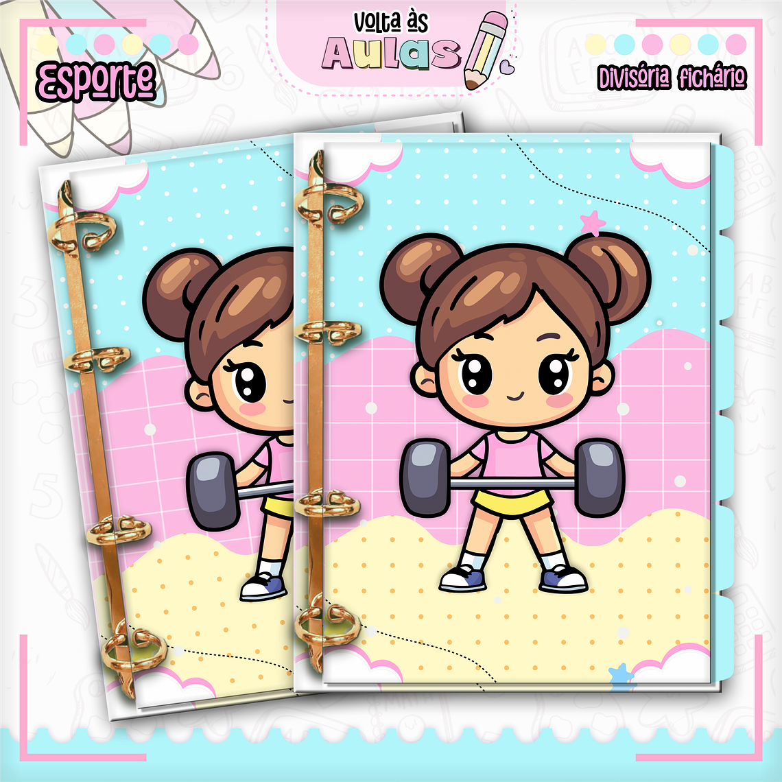 Arquivo Encadernação Kit Escolar - Esportes Menina 10
