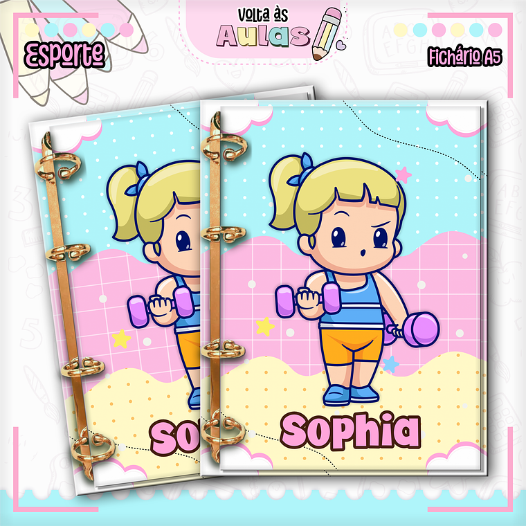 Arquivo Encadernação Kit Escolar - Esportes Menina 15