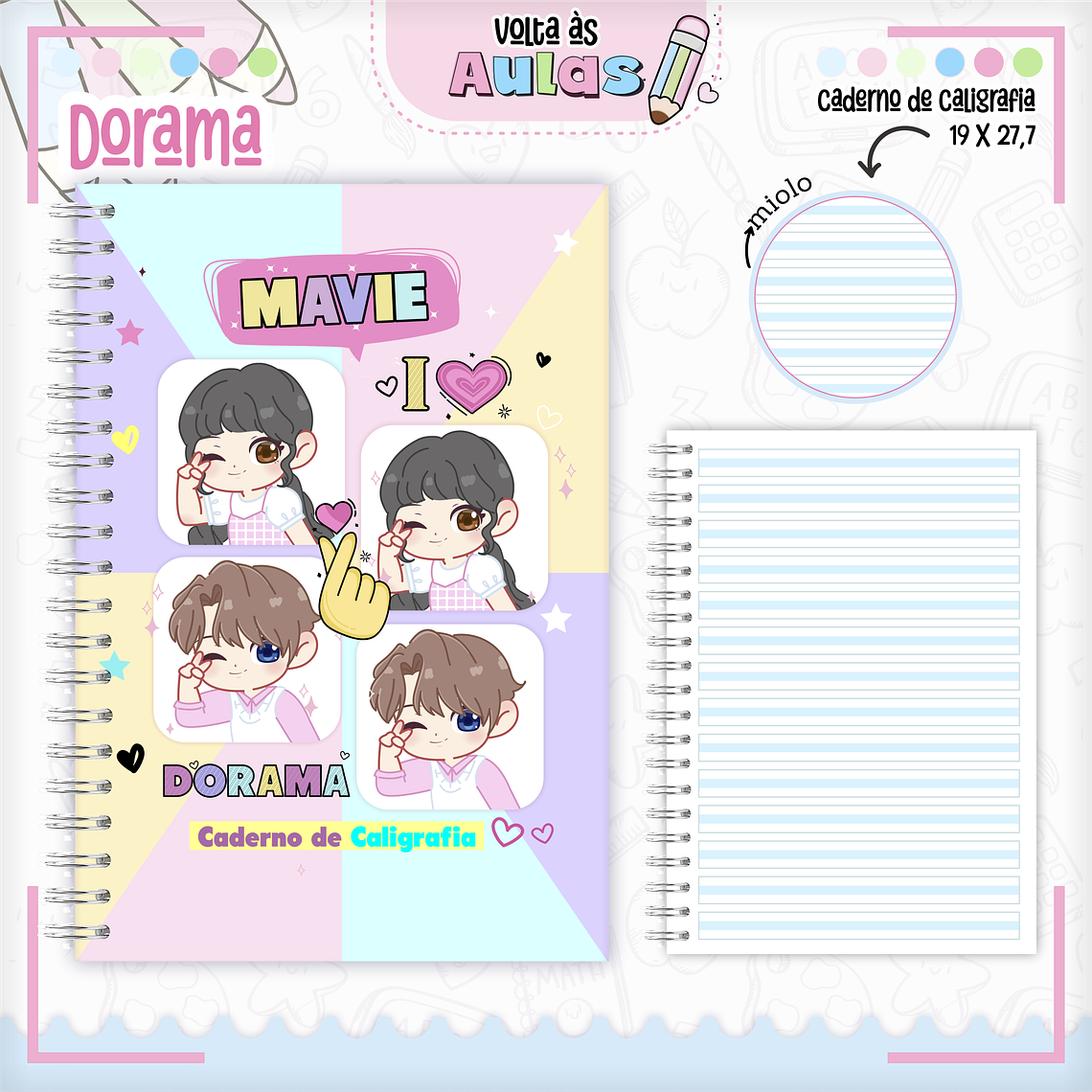 Arquivo Encadernação Kit Escolar - Dorama 2