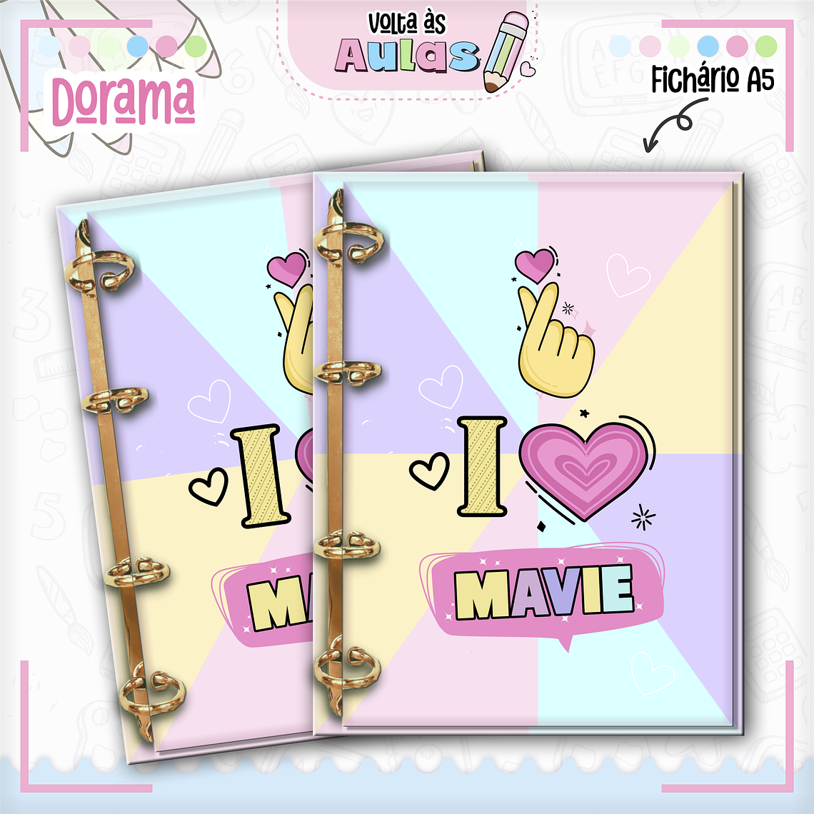 Arquivo Encadernação Kit Escolar - Dorama 4