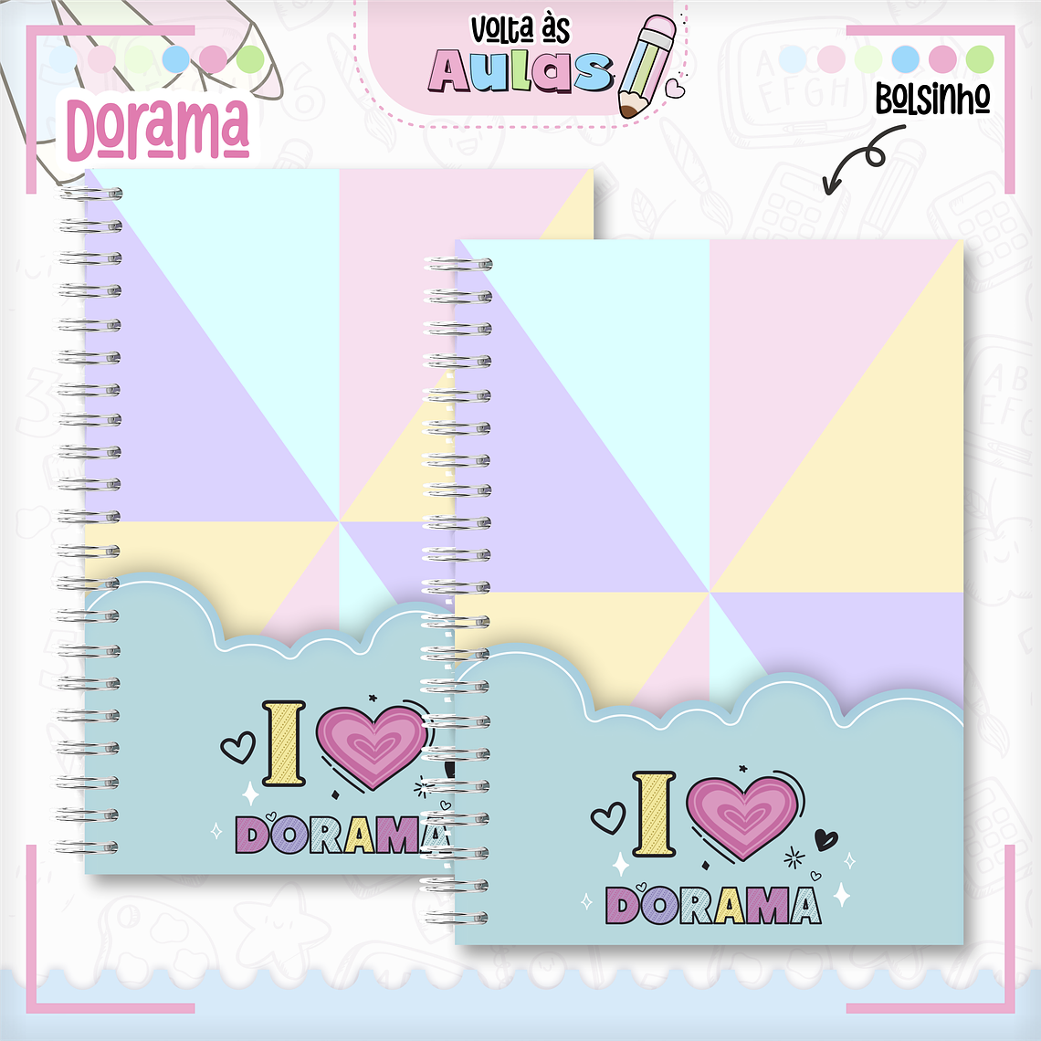 Arquivo Encadernação Kit Escolar - Dorama 7