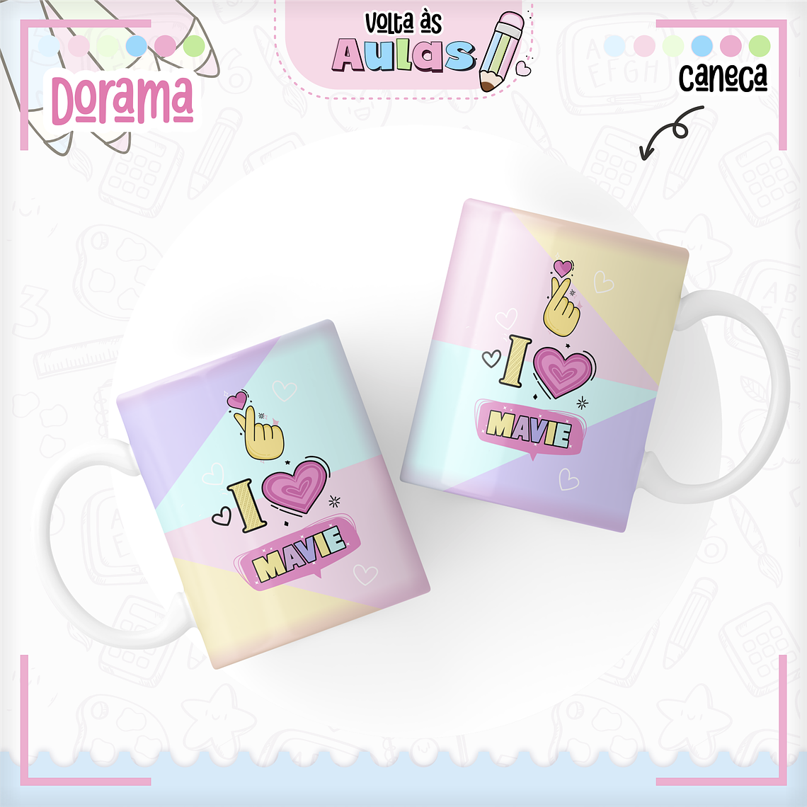 Arquivo Encadernação Kit Escolar - Dorama 9