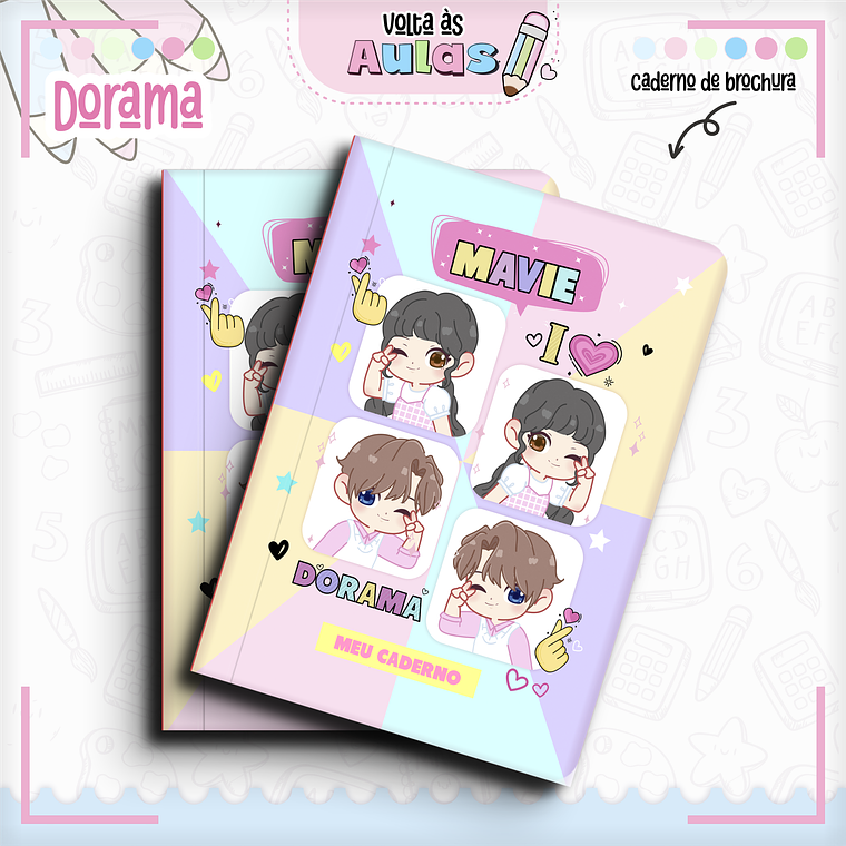 Arquivo Encadernação Kit Escolar - Dorama 14
