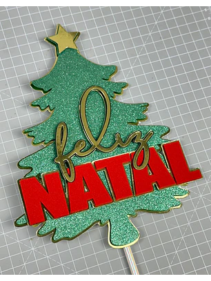  Arquivo Topo de Bolo Feliz Natal Árvore
