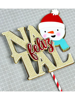  Arquivo Topo de Bolo Boneco de Neve
