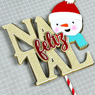  Arquivo Topo de Bolo Boneco de Neve