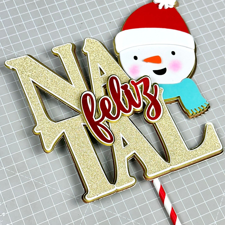  Arquivo Topo de Bolo Boneco de Neve 1