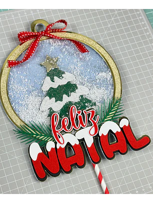  Arquivo Topo de Bolo Natal Árvore no Globo