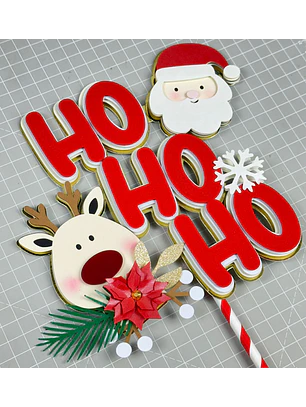  Arquivo Topo de Bolo Natal - Ho ho ho 