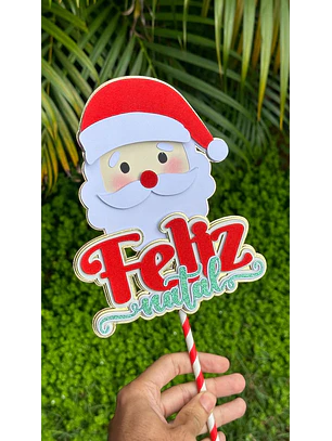  Arquivo Topo de Bolo Natal Papai Noel