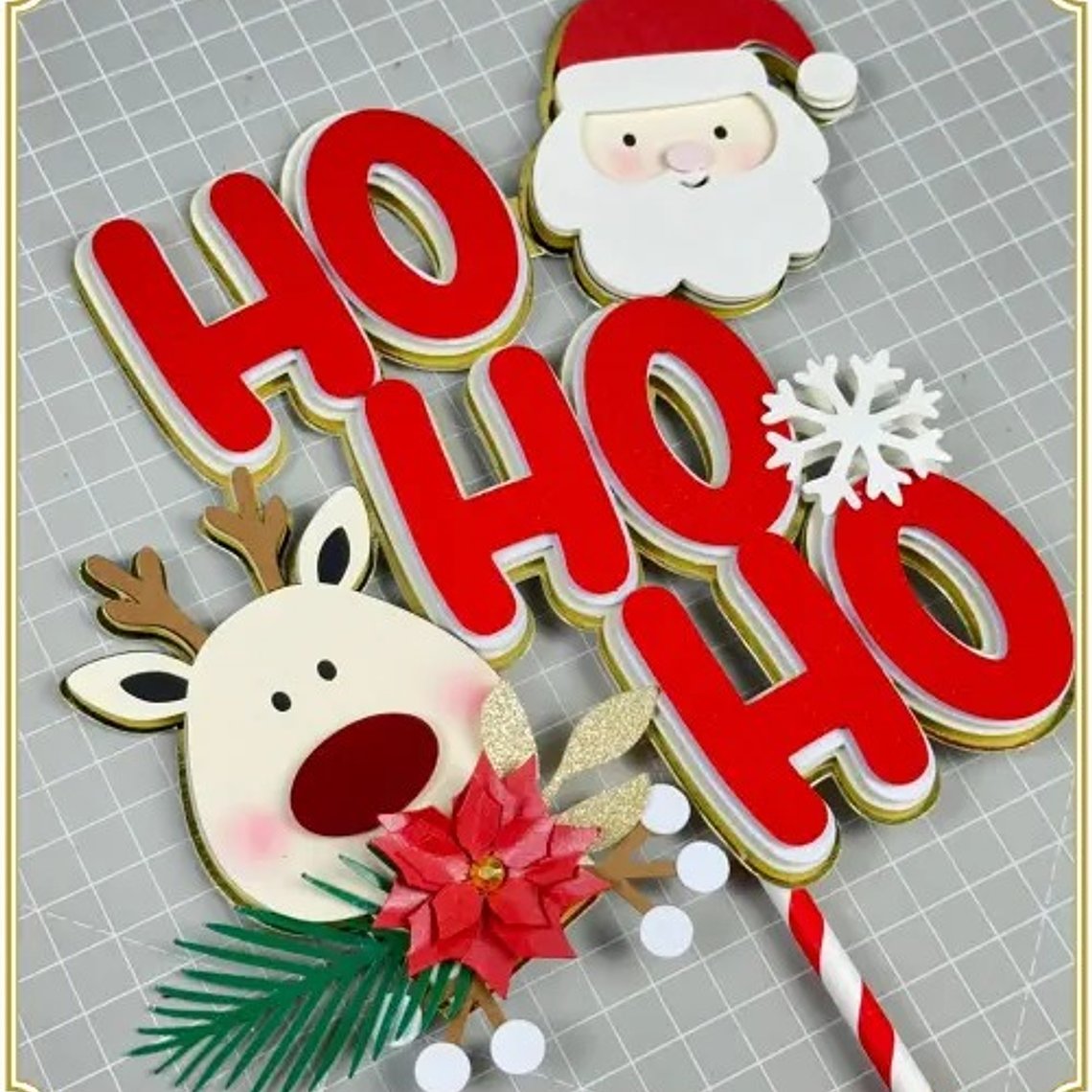 Arquivo Topo de Bolo Natal - Ho ho ho  1