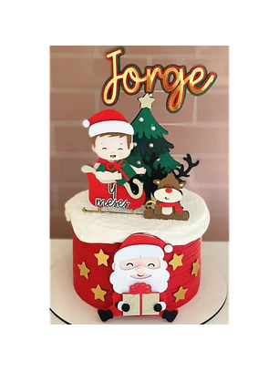 Arquivo Topo de Bolo Natal Baby Menino