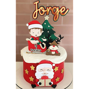 Arquivo Topo de Bolo Natal Baby Menino