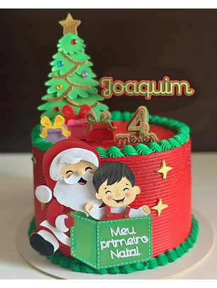 Arquivo Topo de Bolo Meu Primeiro Natal - Menino
