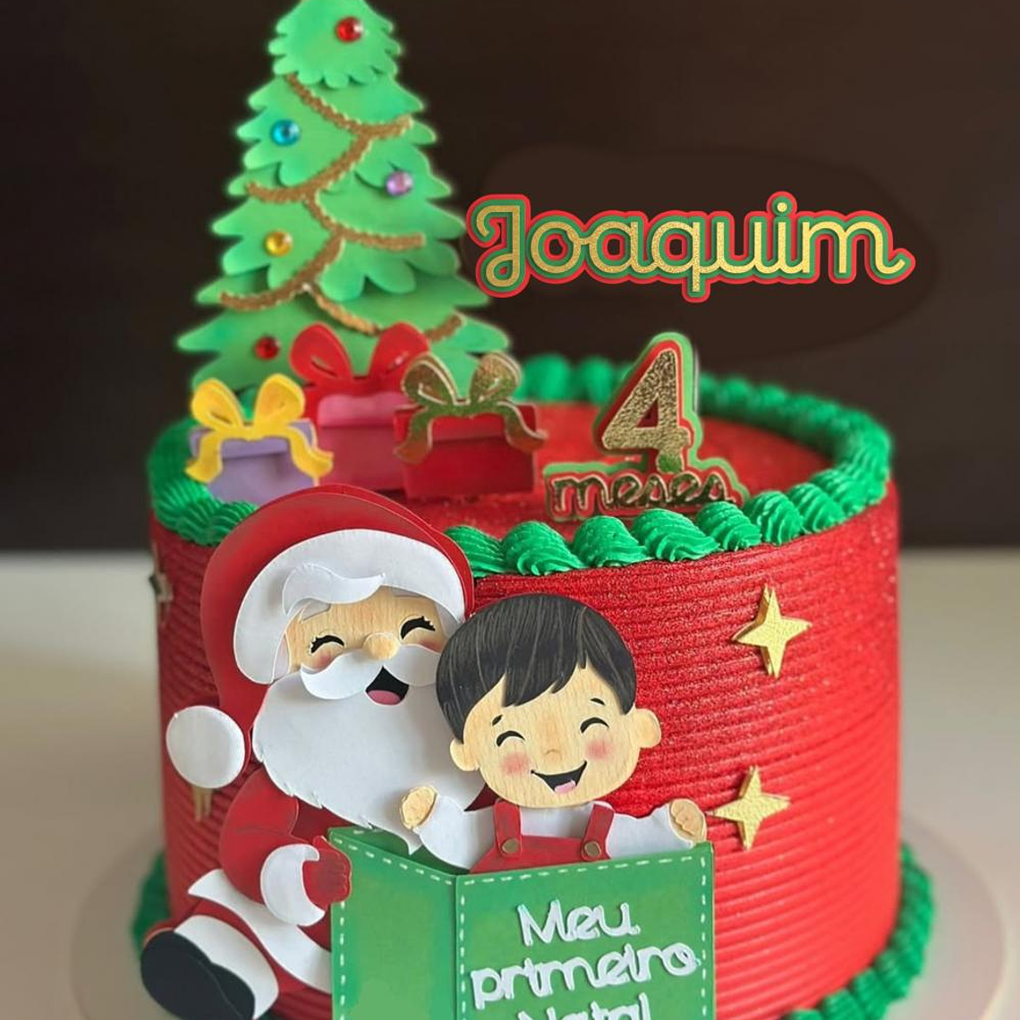 Arquivo Topo de Bolo Meu Primeiro Natal - Menino 1