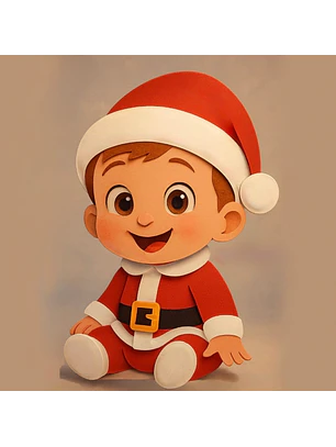 Arquivo Natal Topo de Bolo Bebê Noel (Em camadas)