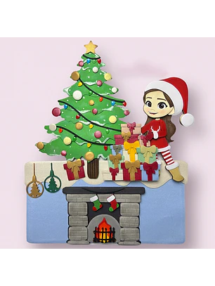 Arquivo Natal Topo de Bolo Pilha de Presentes (Em camadas)