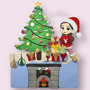 Arquivo Natal Topo de Bolo Pilha de Presentes (Em camadas)