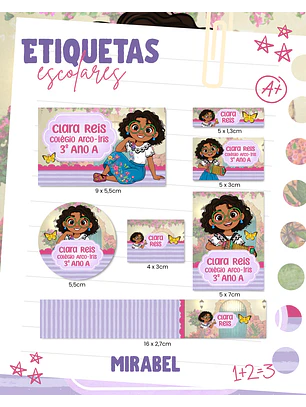 Arquivo Etiqueta Escolar - Mirabel