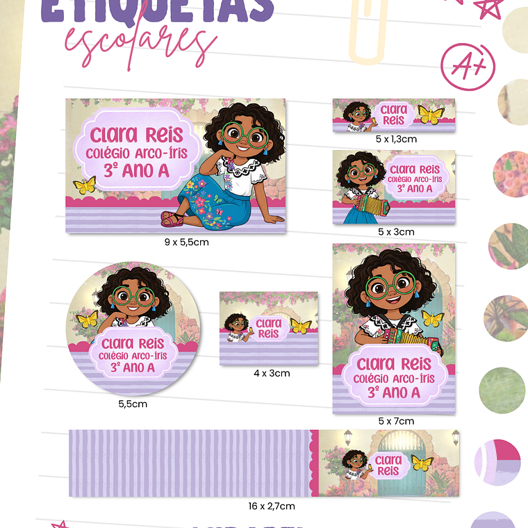 Arquivo Etiqueta Escolar - Mirabel 1