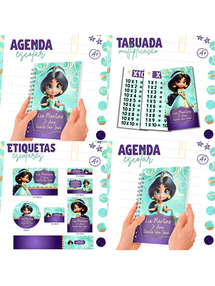 Arquivo Combo Etiqueta Escolar - Jasmine