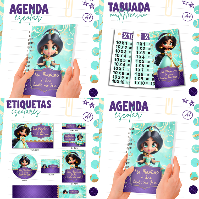 Arquivo Combo Etiqueta Escolar - Jasmine 1