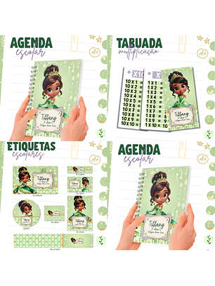 Arquivo Combo Etiqueta Escolar - Tiana